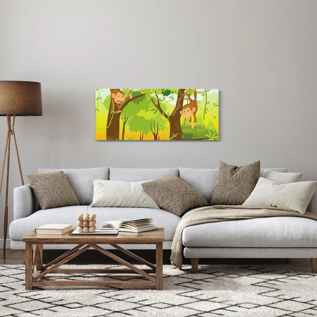 Obraz - Opičiaci (120x50 cm)