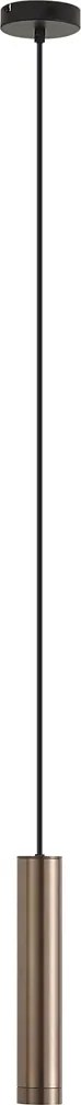 Dizajnové závesné svietidlo tmavý bronz GU10 50mm IP44 - Tuba