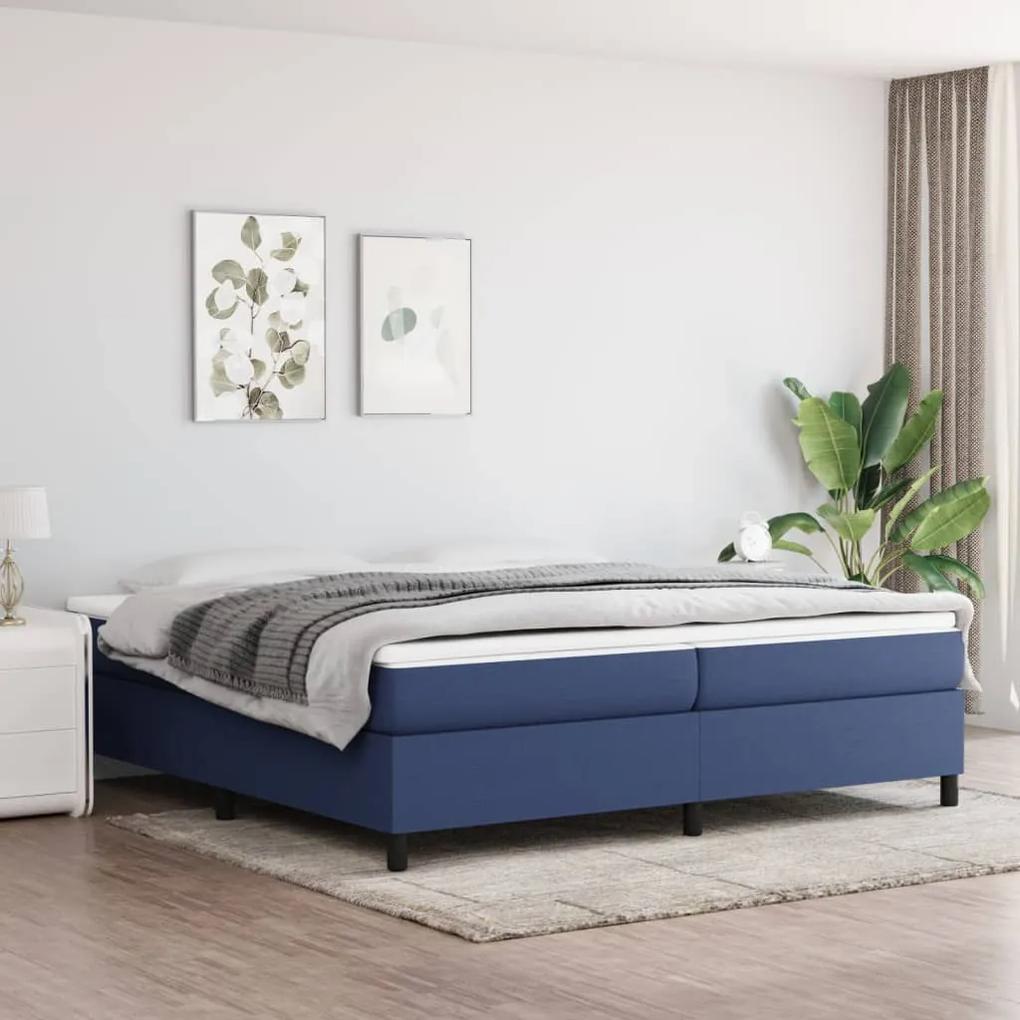 Boxspring posteľ s matracom modrá 200x200 cm látka 3144453