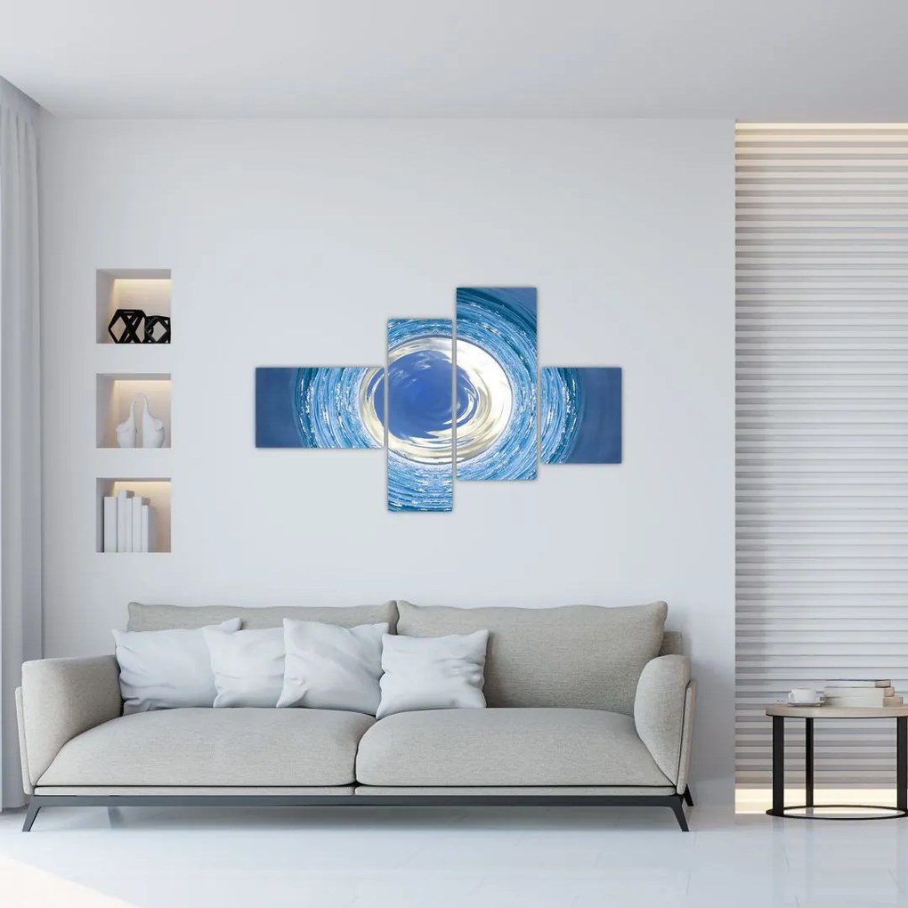 Moderný obraz - modrá abstrakcie
