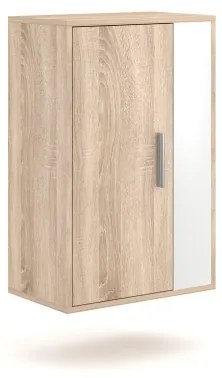 Obývacia stena BRICK dub sonoma/biela