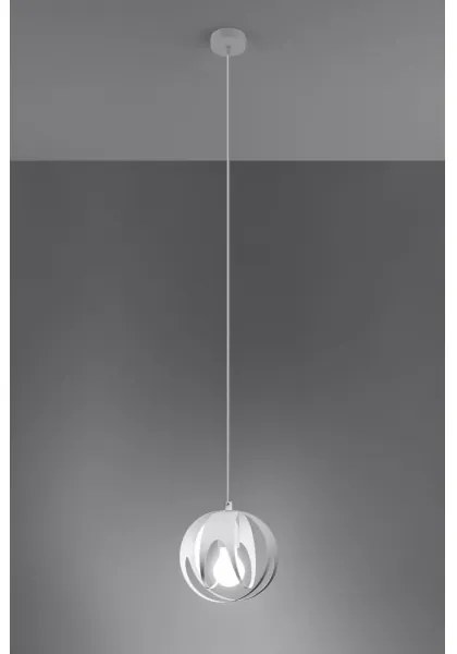 Sollux SL.1083 - Luster na lanku TULOS 1xE27/60W/230V biela