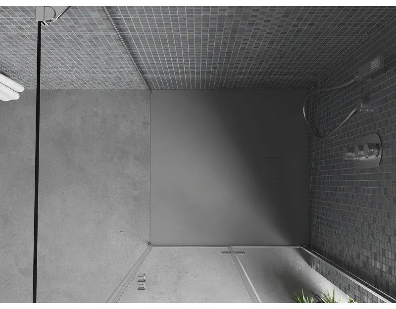 Mexen Bert, SMC štvorcová sprchová vanička 90 x 90 cm, šedá, 4K619090