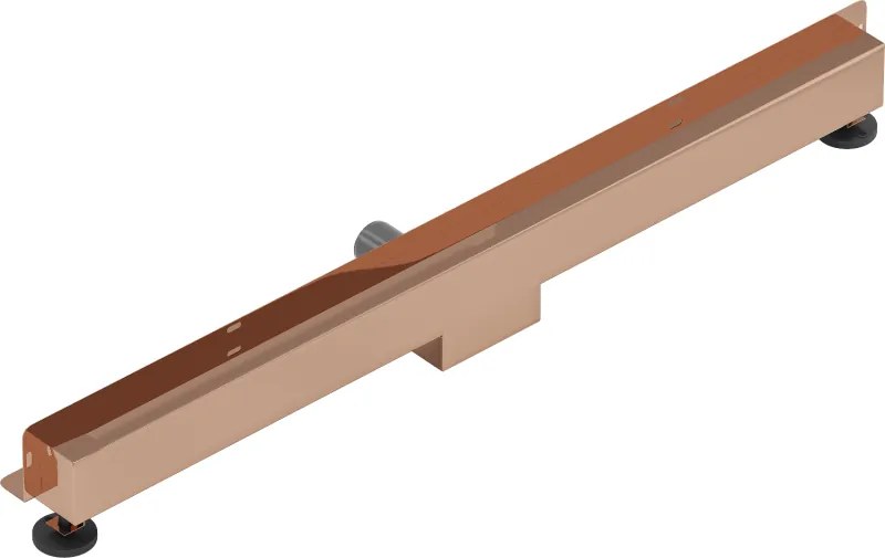 Mexen Flat Wall, sprchový žľab na stenu 2v1, 100 cm, ružové zlato, 1630100