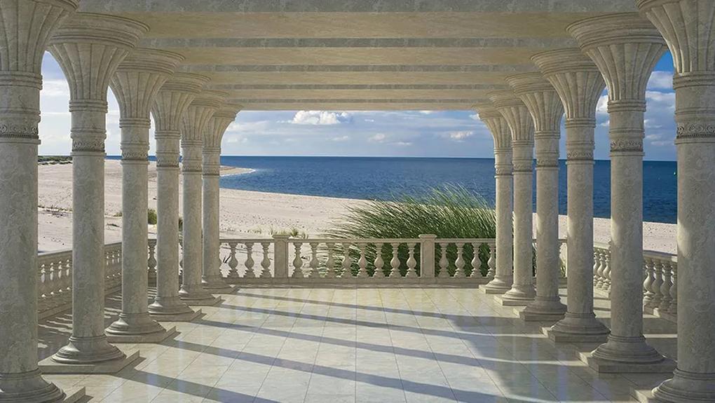 Fototapeta - Pláž mora, piesok a krajina (152,5x104 cm)