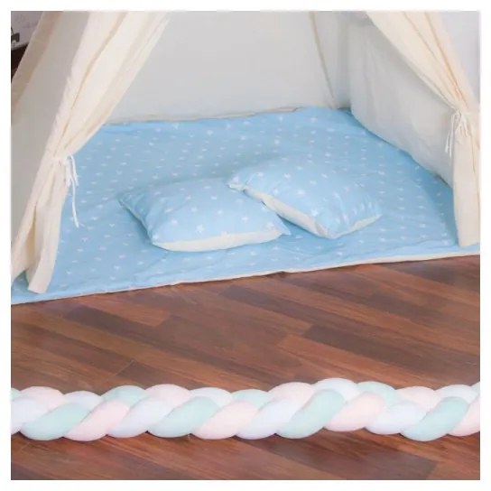 SPRINGOS Teepee stan pre deti SPRINGOS Svetlo modrý s hviezdami