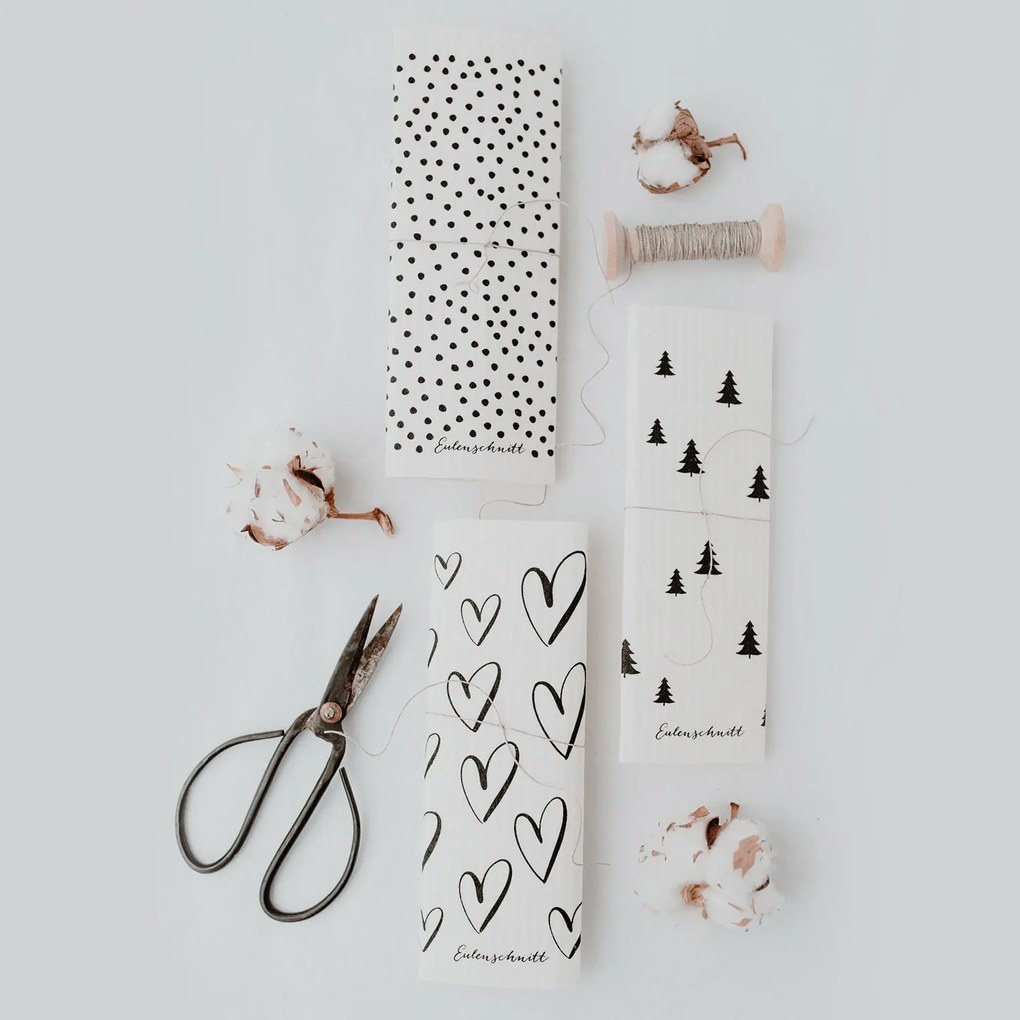 Eulenschnitt Prírodná hubová utierka Fir Trees – set 3 ks