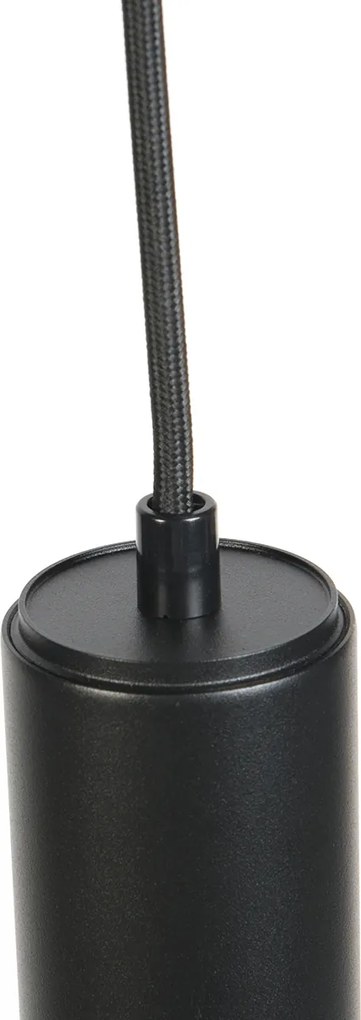 Dizajnové závesné svietidlo čierne vrátane adaptéru na lištu 3-fázové - 3-fázové Tuba Small