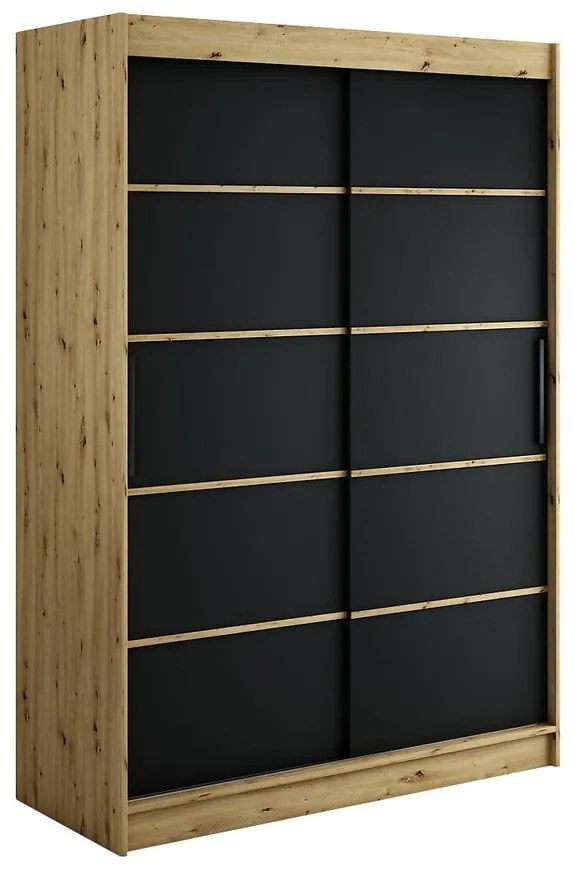 Skriňa Halifax V1 150 Dub Artisan/čierna