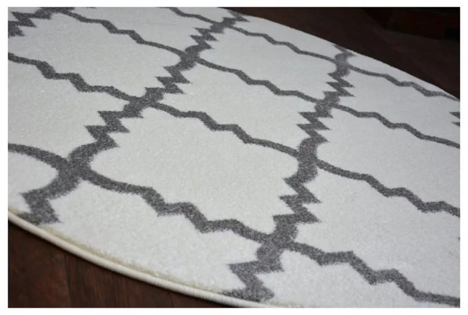 Kusový koberec Mira biely kruh 120cm