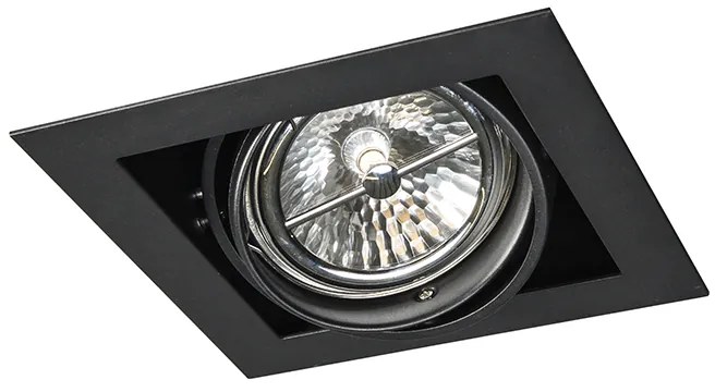 Sada 6 zapustených bodových svetiel čierna AR111 nastaviteľná - Oneon