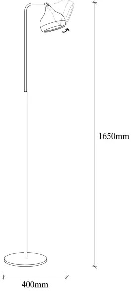 Stojacia lampa YILDO 1xE27/40W/230V