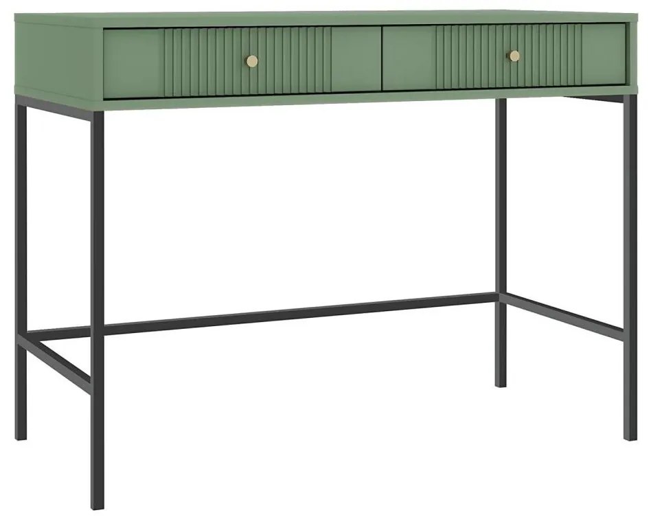 Konzolový stolík LUE zelený/čierny