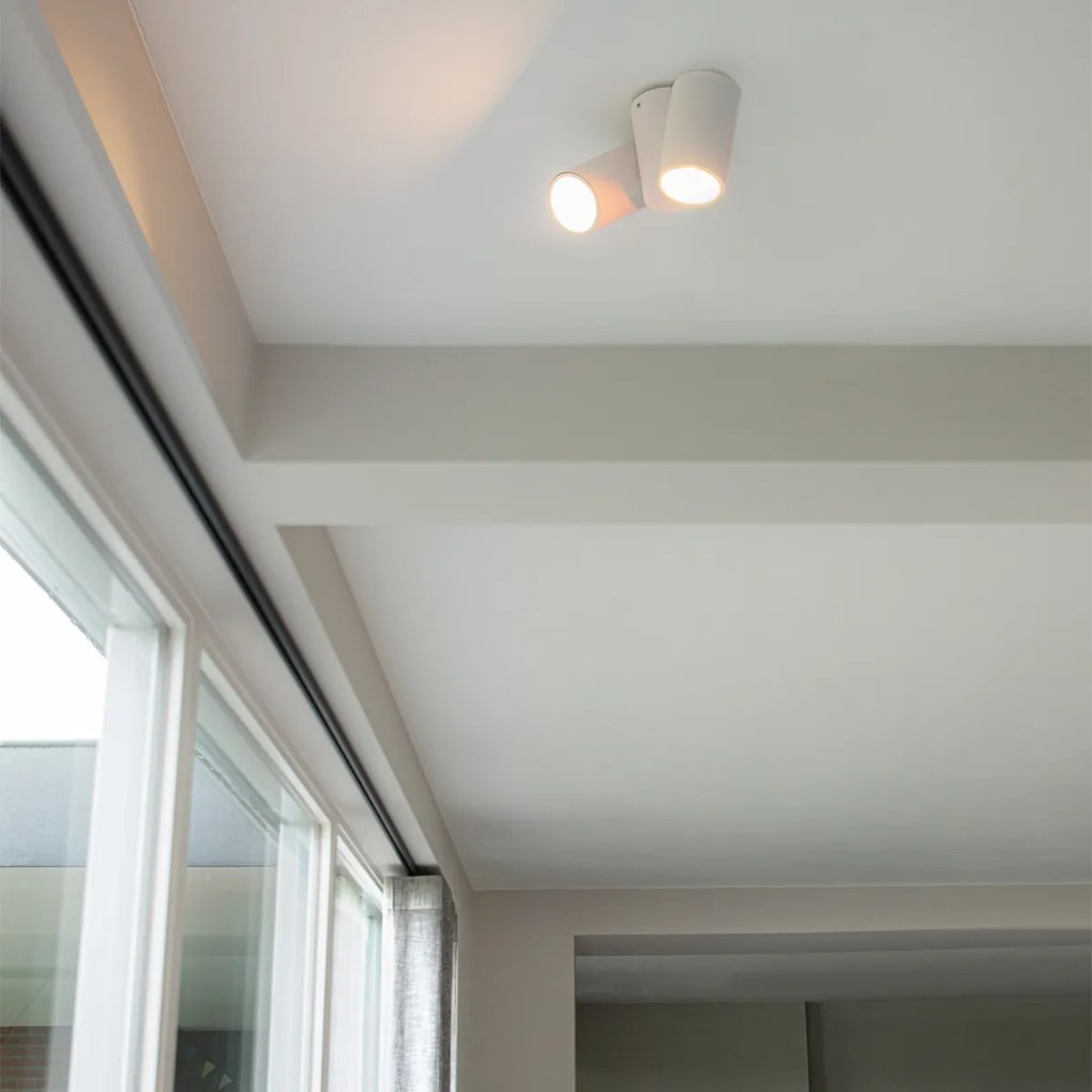 Dizajnové bodové svetlo biele 2-žiarovkové nastaviteľné - Michael