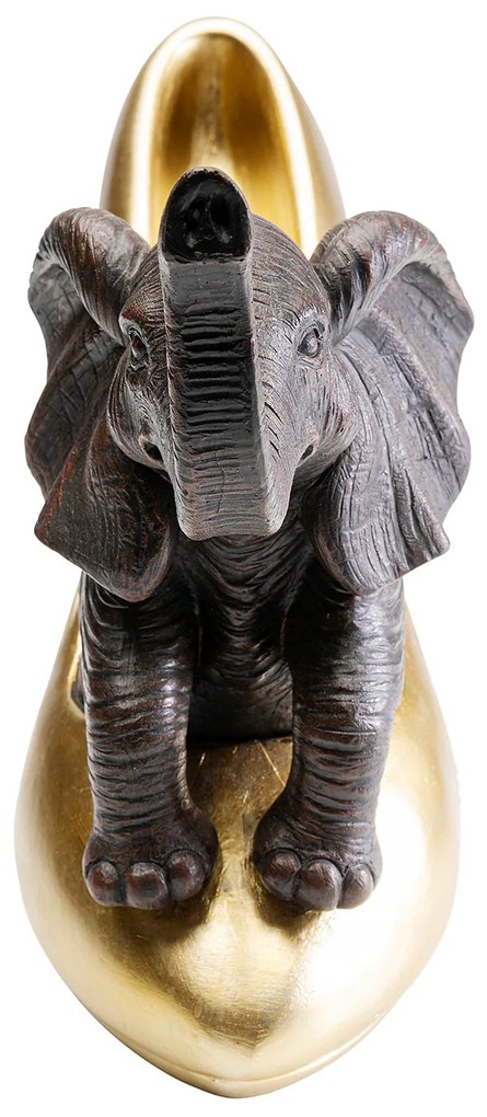 Elephant Shoe Fetish dekoračná soška hnedo-zlatá 34 cm