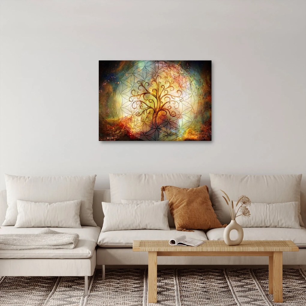 Abstraktný obraz stromu (70x50 cm)