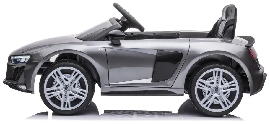 LEAN CARS ELEKTRICKÉ AUTÍČKO AUDI R8 - STRIEBORNÉ - 2x45W - 12V4,5Ah - 2022