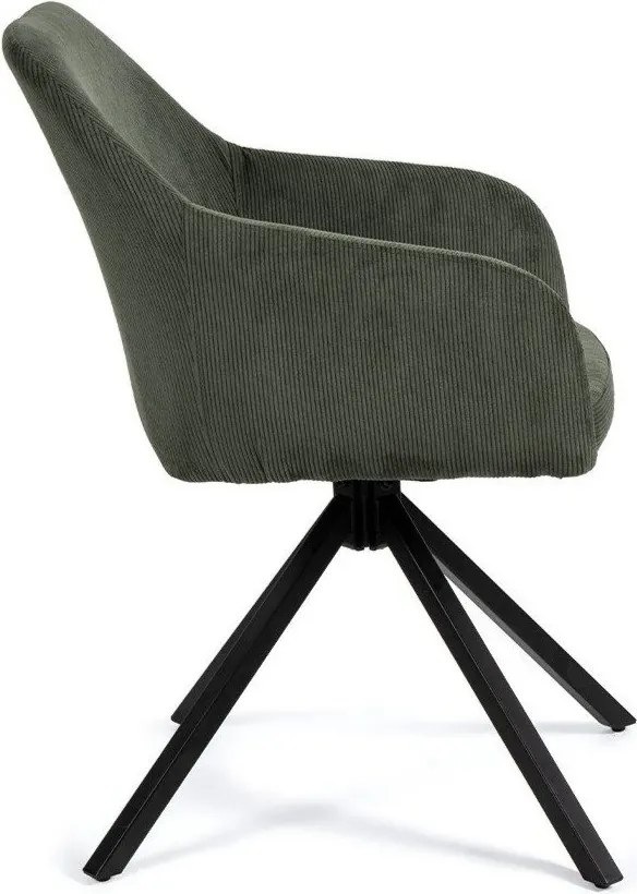 Zelené čalúnené jedálenské kreslo Lunio – Bonami Essentials