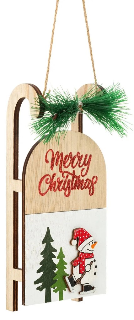 VIANOČNÁ DEKORÁCIA SLEDGE SADA 12KS 17CM VIACFAREBNÁ