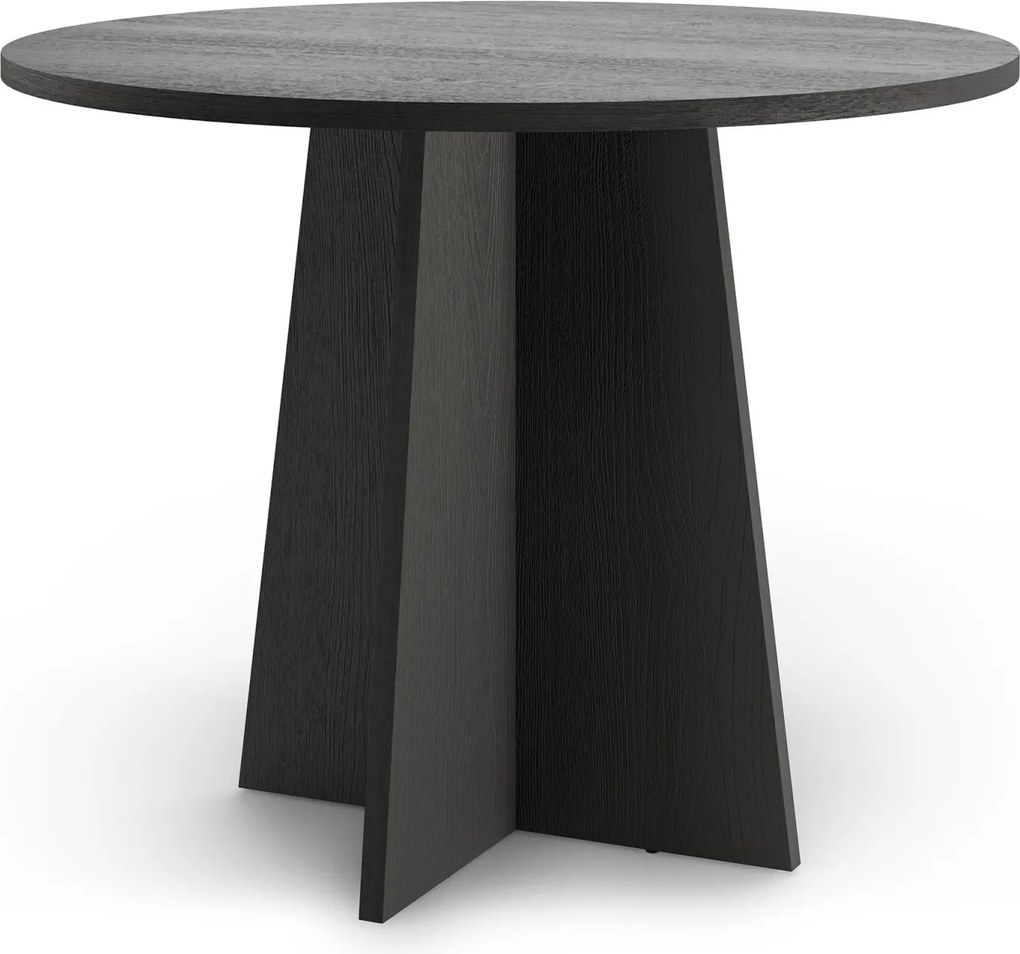 Okrúhly jedálenský stôl Merla 100 cm čierny