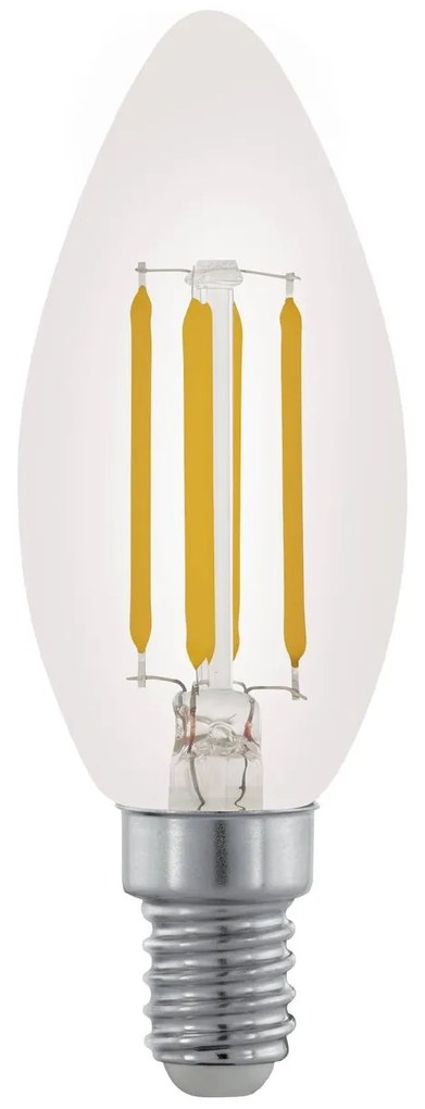 EGLO Filamentová stmievateľná LED žiarovka, E14, C35, 4W, 350lm, 2700K, teplá biela