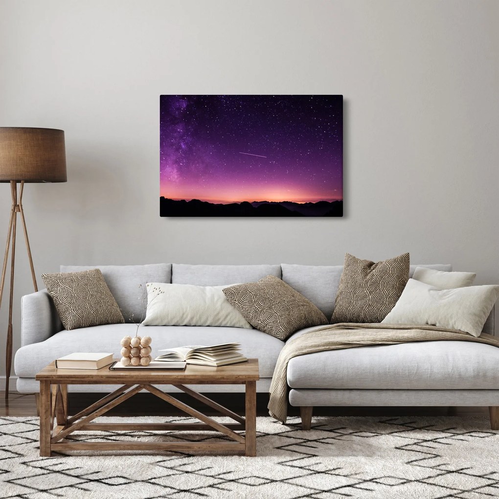 Obraz oblohy s padajúcou hviezdou (90x60 cm)