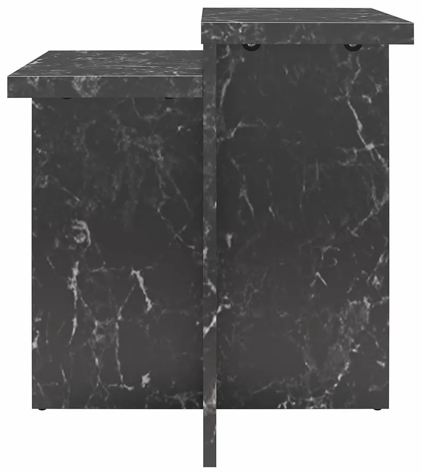 Čierny konferenčný stolík v dekore mramoru 56x56 cm Brielle – CosmoLiving by Cosmopolitan