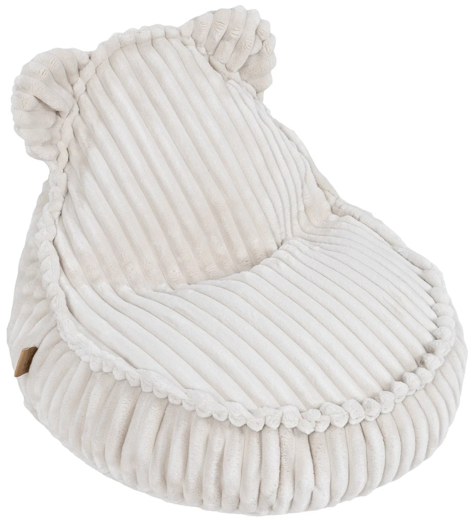 MeowBaby® Churros Kids sedací vak s uškami, Cotton Candy White