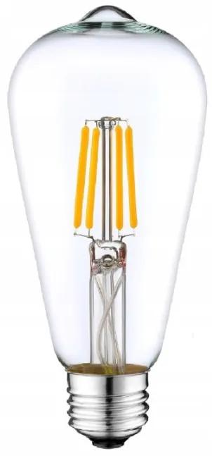 BERGE LED žiarovka E27 filament ST64 8W teplá biela