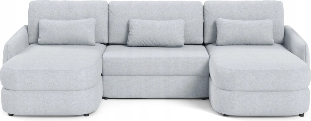 Veľká rohová sedačka Sawona U s funkciou spania, komfortný úložný priestor 332 cm do obývačky