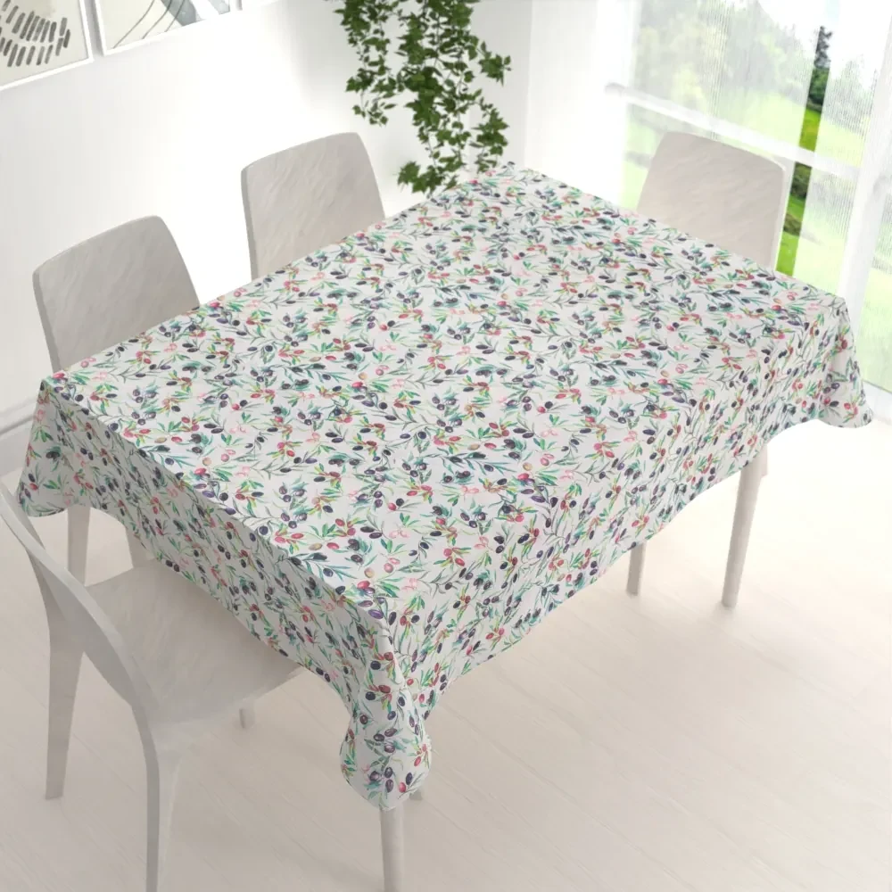 Biante Dekoračný obdĺžnikový obrus Leona LN-145 Olivy na režnom 100x160 cm