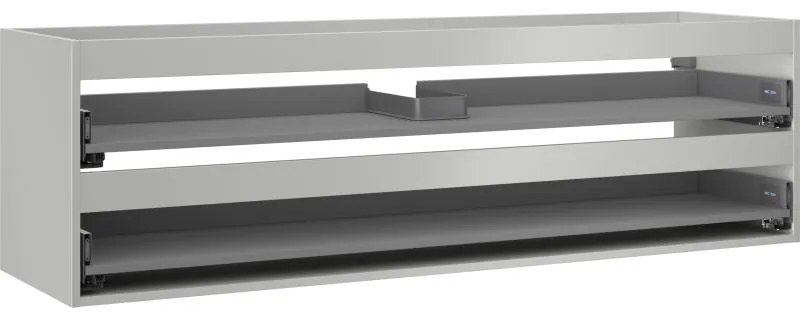 Mexen Box-A, závesná skrinka 160 cm, 2 zásuvky, matná sivá, 91AX0-1600-470-2-62