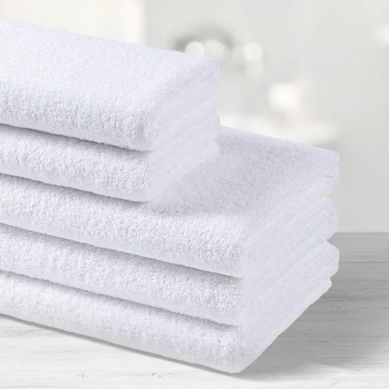 Goldea hotelový froté uterák / osuška bez bordúry -  biely 50 x 100 cm