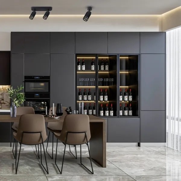 Bodové svietidlo VERTICAL 2xGU10/8W/230V čierna