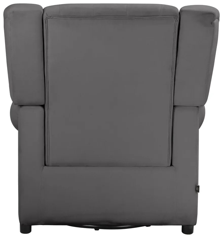 Sivé zamatové hojdacie chesterfield kreslo Lillyse – Støraa