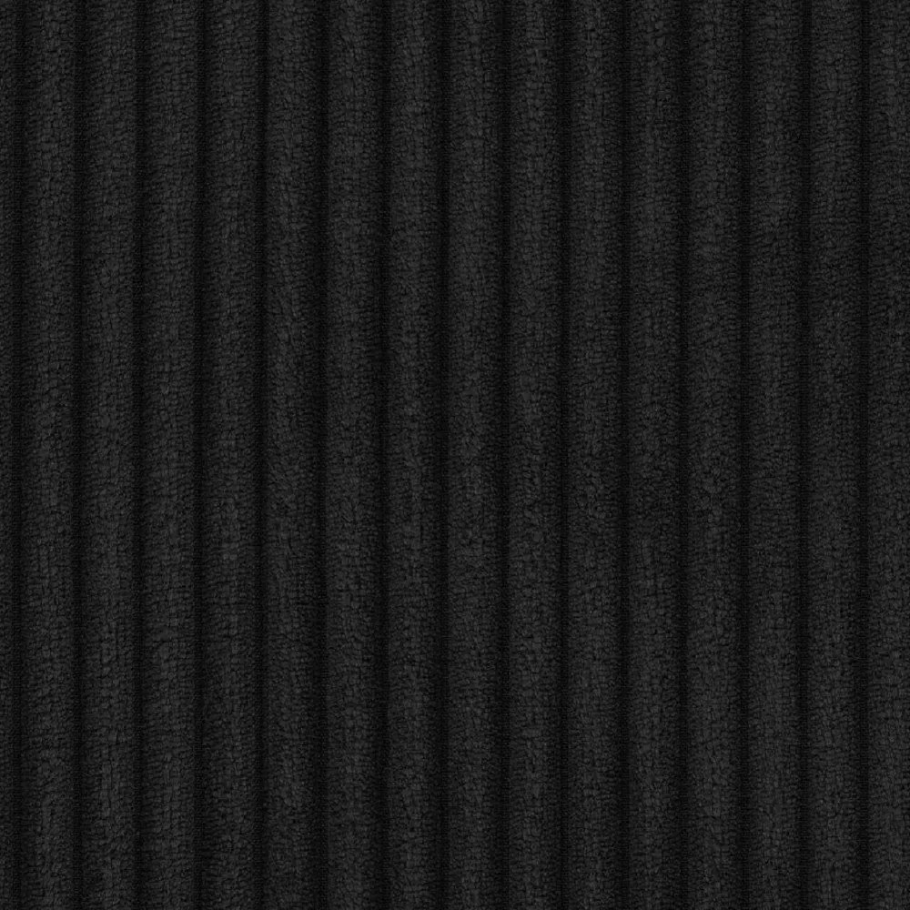 Čierne menčestrové kreslo s podnožkou Niko – Ropez