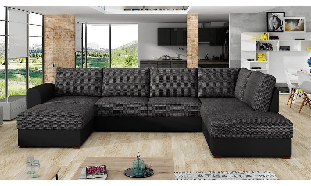 Sedacia súprava Szafran, Dostupné poťahy: ekokoža Soft 066 + Lawa 02, Strana: pravá