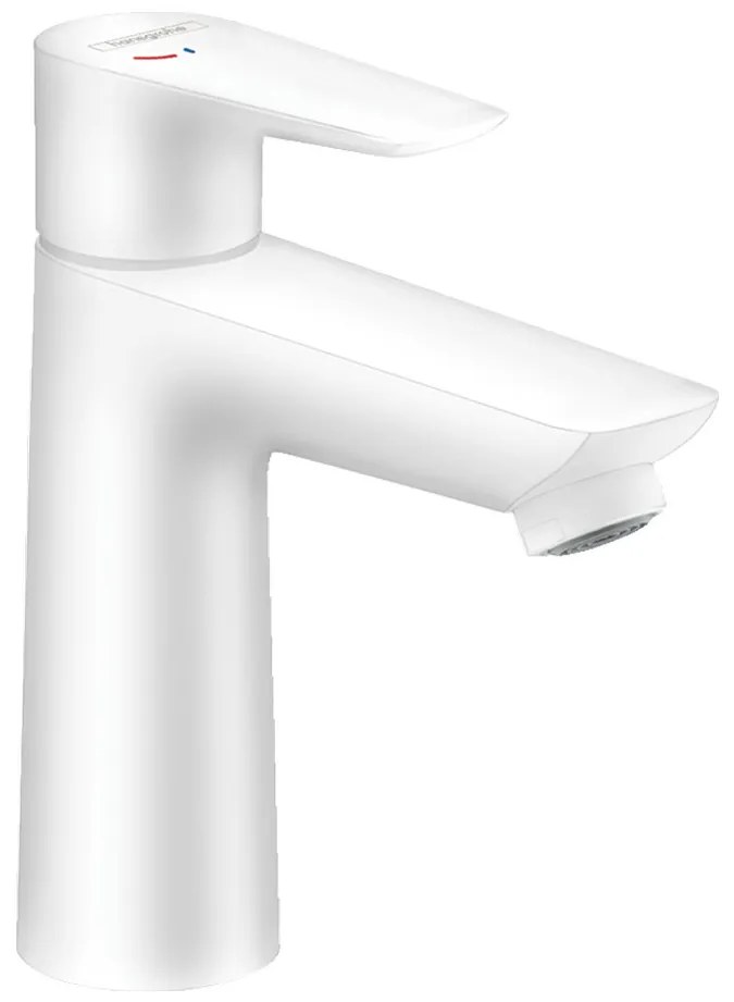 Hansgrohe Talis E, páková umývadlová batéria 110 CoolStart s odtokovou súpravou s ťahadlom, biela matná, HAN-71713700