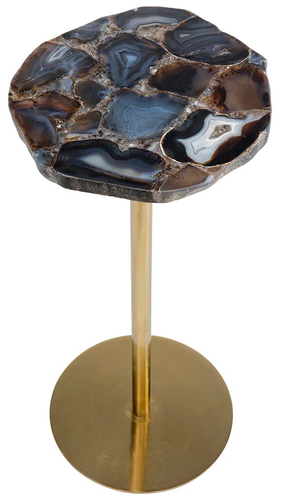 Agate príručný stolík viacfarebný Ø25 cm