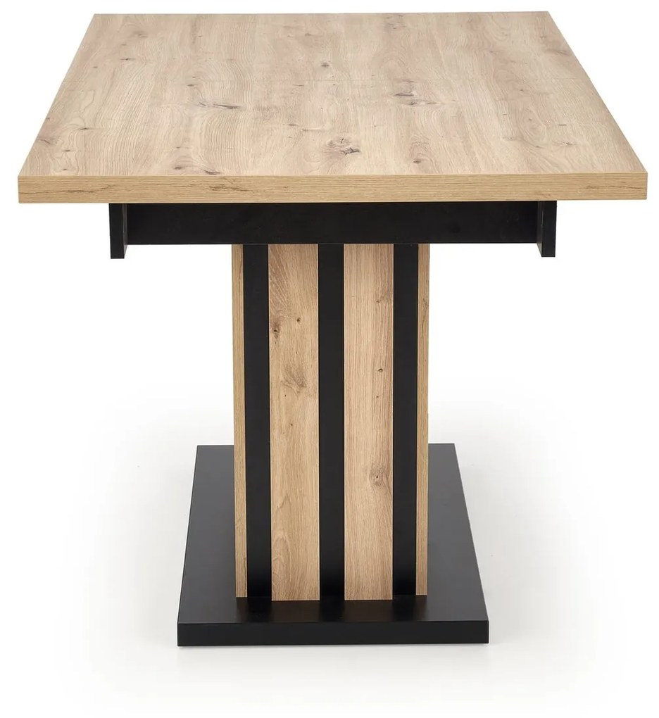 Jedálenský rozkladací stôl Lamello 160/210 cm dub artisan/čierny