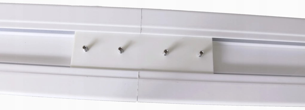 Dekorstudio Stropná hliníková dvojitá koľajnica SMALL Plus Dĺžka: 560cm, Typ príslušenstva: Bežce AS + Francúzsky háčik