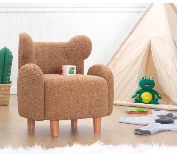 Detské kreslo TOBI hnedé