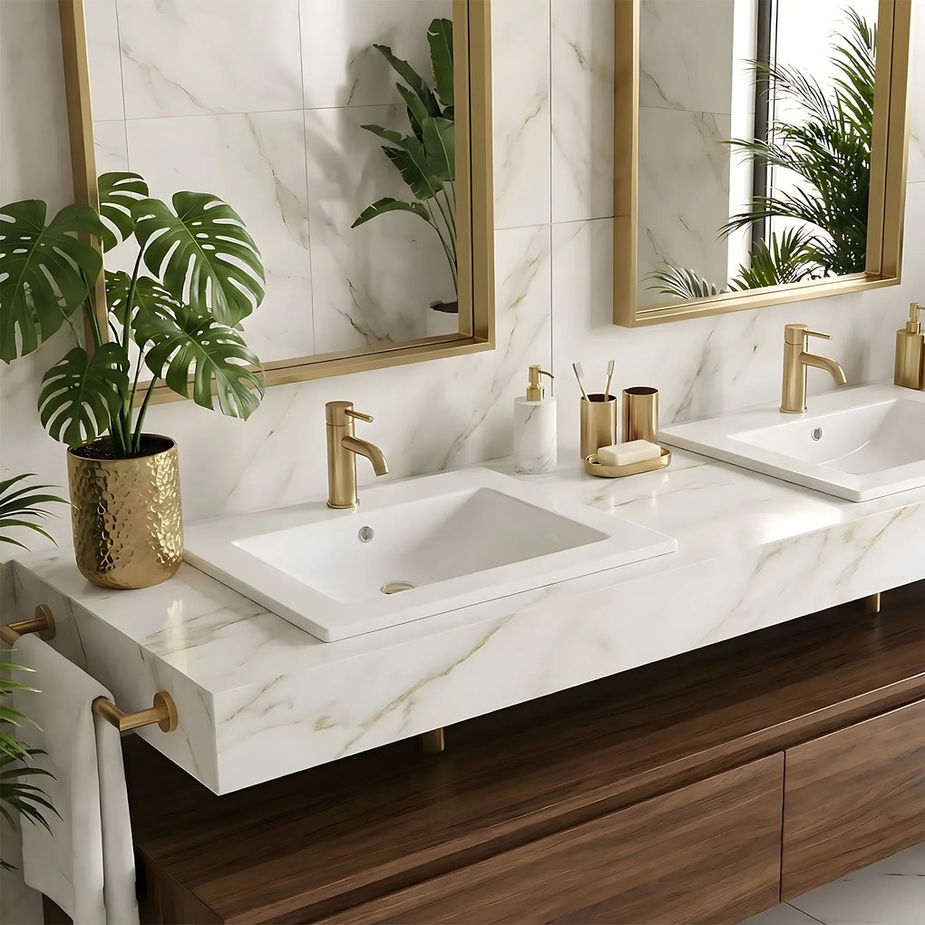 Rea Dafne 60 umývadlo, 62 x 47 cm, biela, REA-U0786