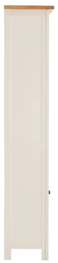 furniture-nabytek.cz - Masívna vysoká skrinka do kúpeľne Capera z borovice a MDF, lakovaná, biela a hnedá – 80×35×180 cm