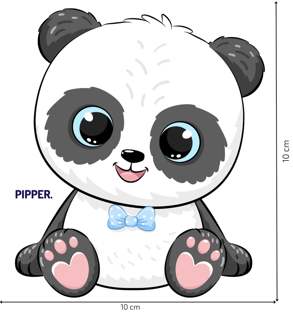 PIPPER. Samolepka nad vypínač „Panda - chlapec“