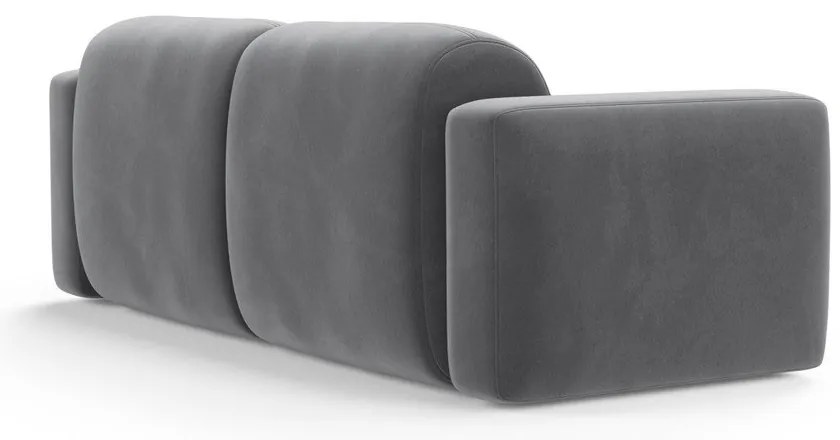 Sivá zamatová pohovka 220 cm Strino – Cosmopolitan Design