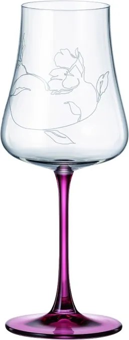 BOHEMIA IDUNA RED FOOT POHÁR NA VÍNO 500ML SADA 6KS