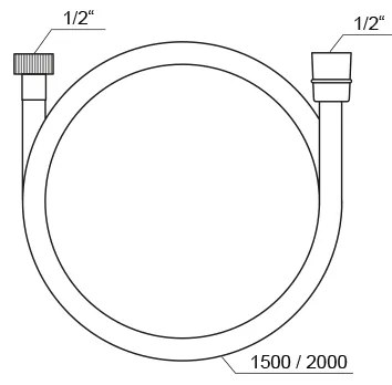 Ravak X07P337 - Plastová sprchová hadica 200 cm, lesklý chróm