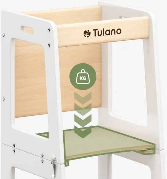 Učiaca veža 3v1 Mooby 35 naturálna / biela