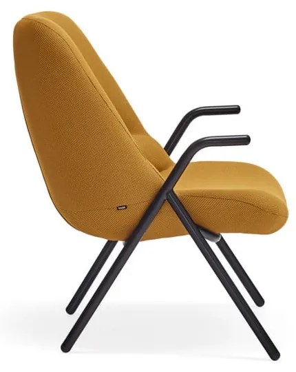 Žlté kreslo Teulat Dins, výška 90 cm